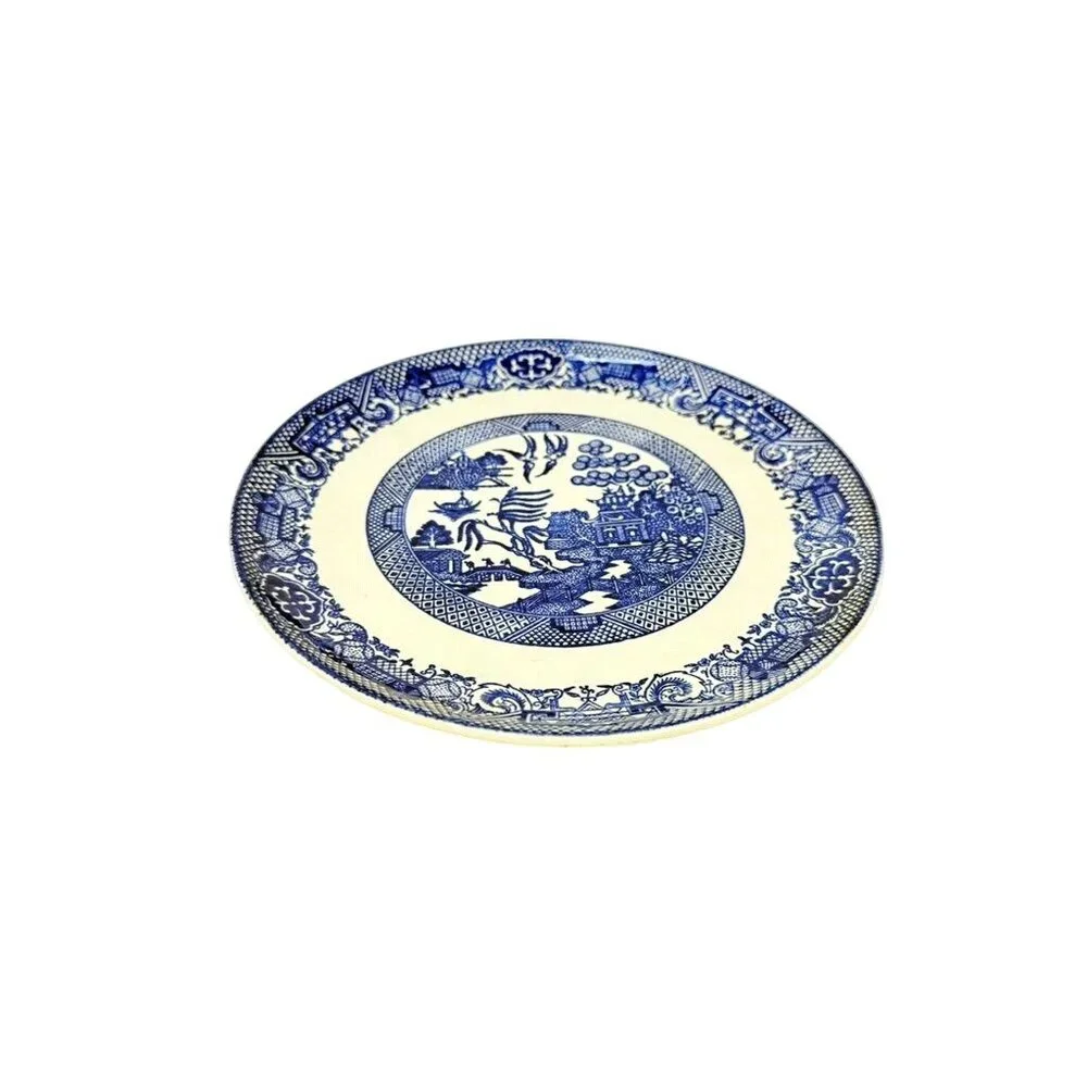 Luncheon Side Plate Vintage Blue Willow Ware Homer Laughlin Chinosiere Replaceme - Picture 8 of 16